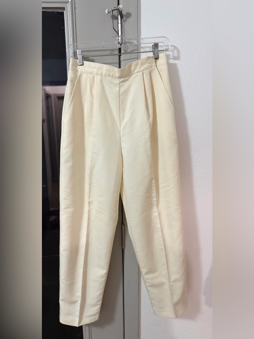 Counterparts Cream High Waist Straight Leg Trousers Size 8
